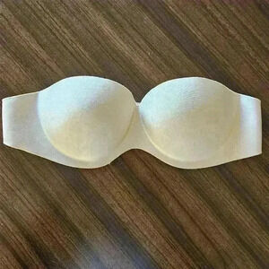 Nude Soft Cup Wireless Strapless Adjustable Band Padded T-shirt bra sz D